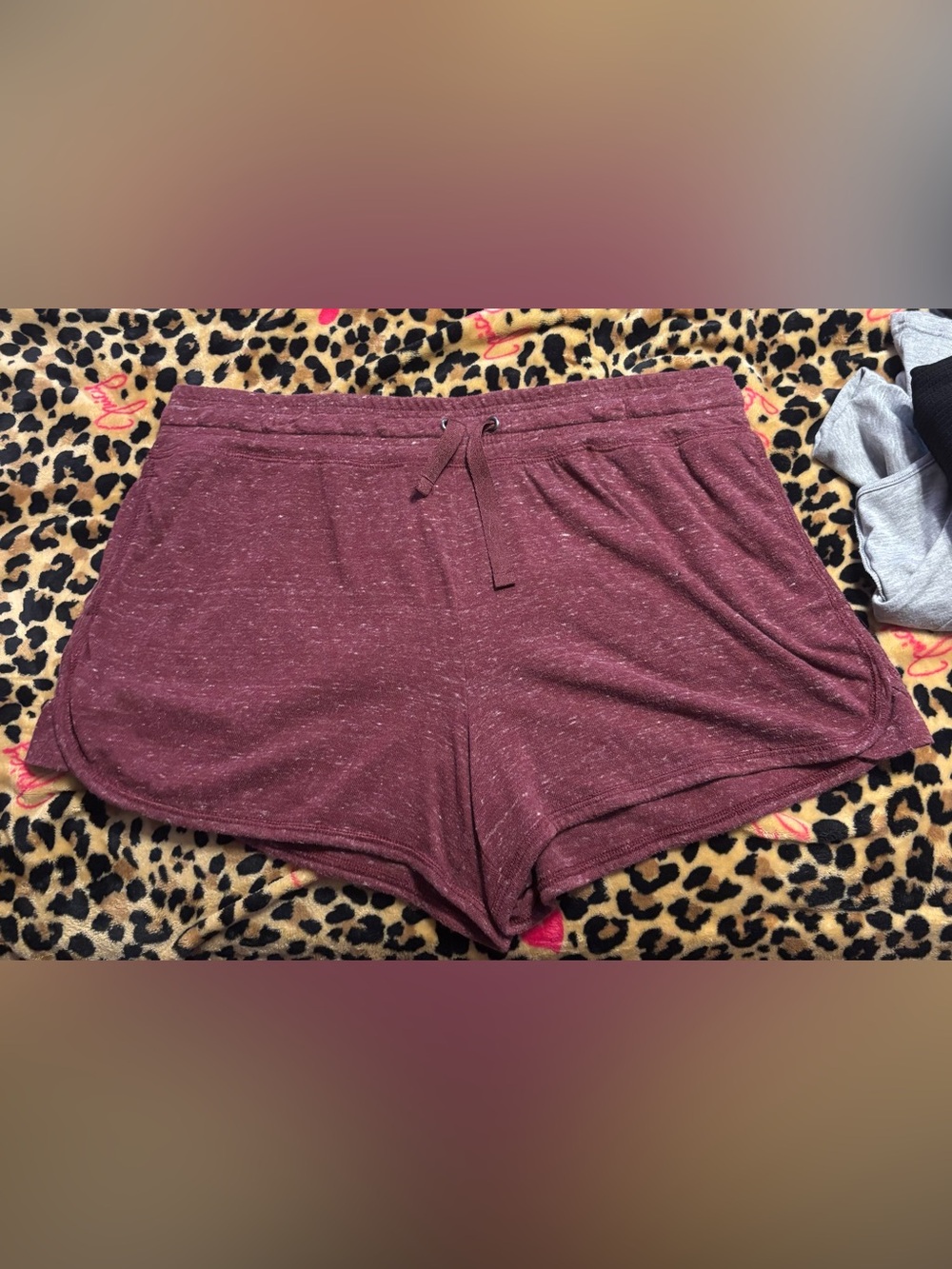 Athletic Works Maroon Knit Athletic Shorts